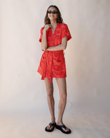 Find Seaside Terry Kimono Dress Lobster Red O/S - Araminta James at Bungalow Trading Co.