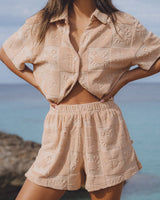 Find Seaside Terry Shirt Set Macadamia - Araminta James at Bungalow Trading Co.