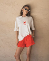 Find Seaside Terry Short Lobster Red - Araminta James at Bungalow Trading Co.