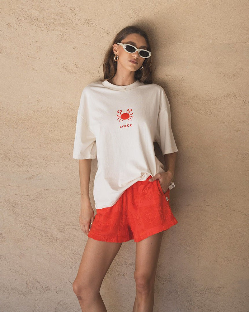 Find Seaside Terry Short Lobster Red - Araminta James at Bungalow Trading Co.