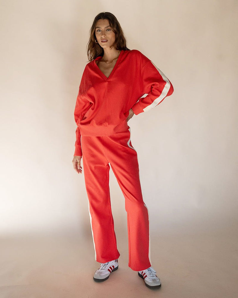 Find Serafina Knit Pant Lobster Red - Araminta James at Bungalow Trading Co.