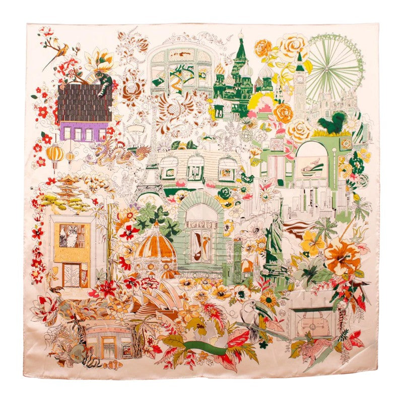 Silk Scarf Heloise Romantic Paris