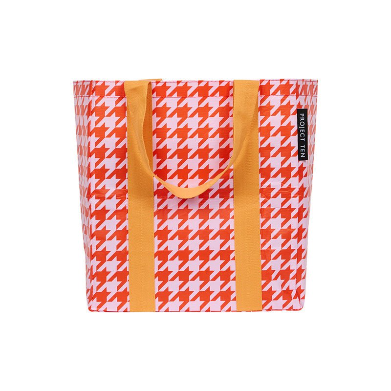 Find Shopper Tote Houndstooth - Project Ten at Bungalow Trading Co.