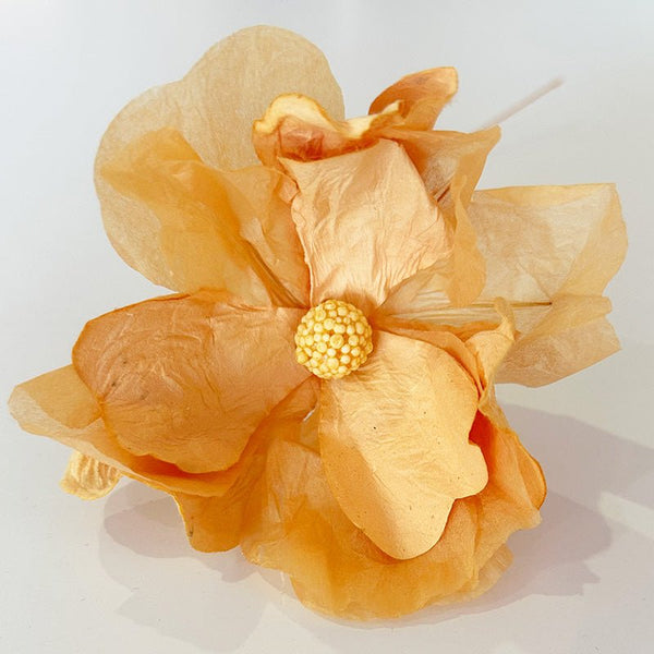 Find Small Moonshine Paper Flower Apricot - Nibbanah at Bungalow Trading Co.