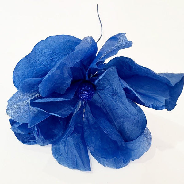 Find Small Moonshine Paper Flower Dark Blue - Nibbanah at Bungalow Trading Co.