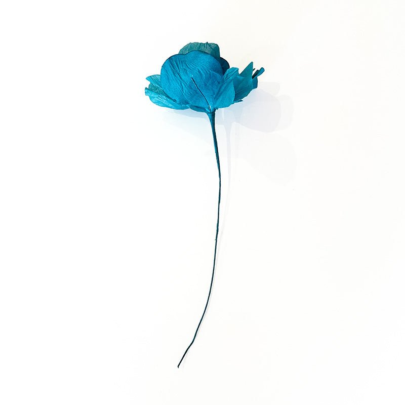 Find Small Moonshine Paper Flower Teal - Nibbanah at Bungalow Trading Co.