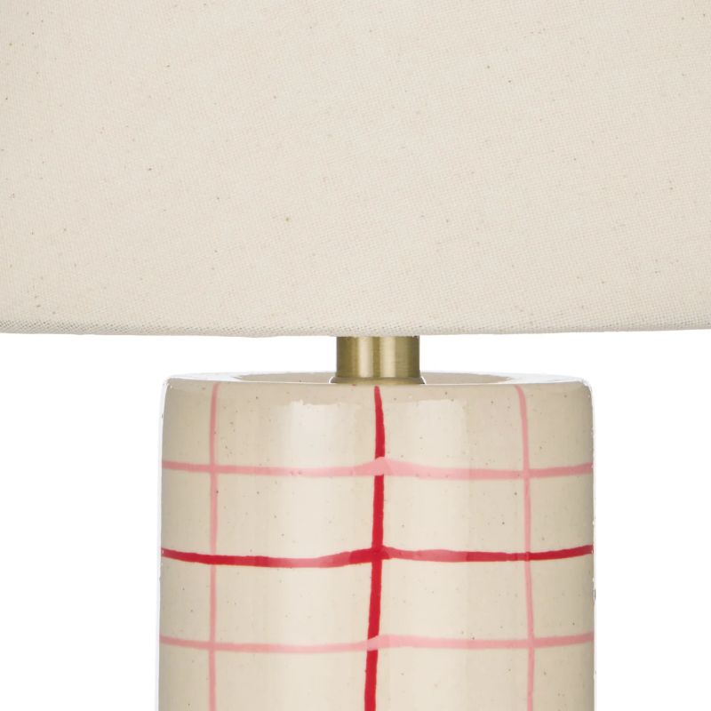 Zadie Table Lamp Ivory &  Red