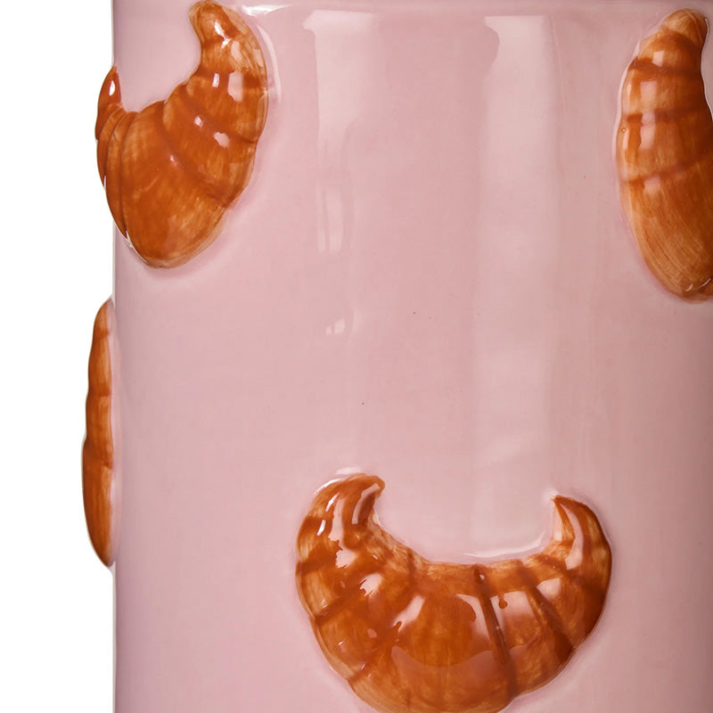 Colette Croissant Vase Pink & Brown