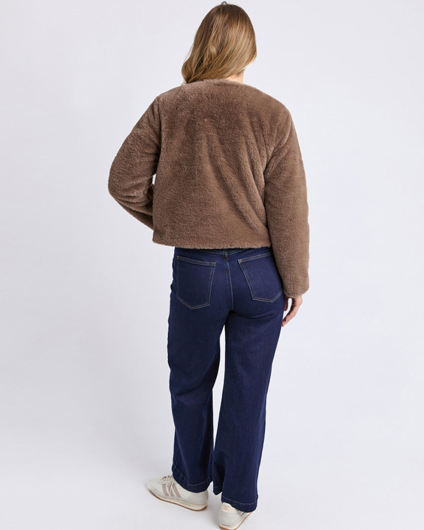 Sofia Fur Jacket Mocha