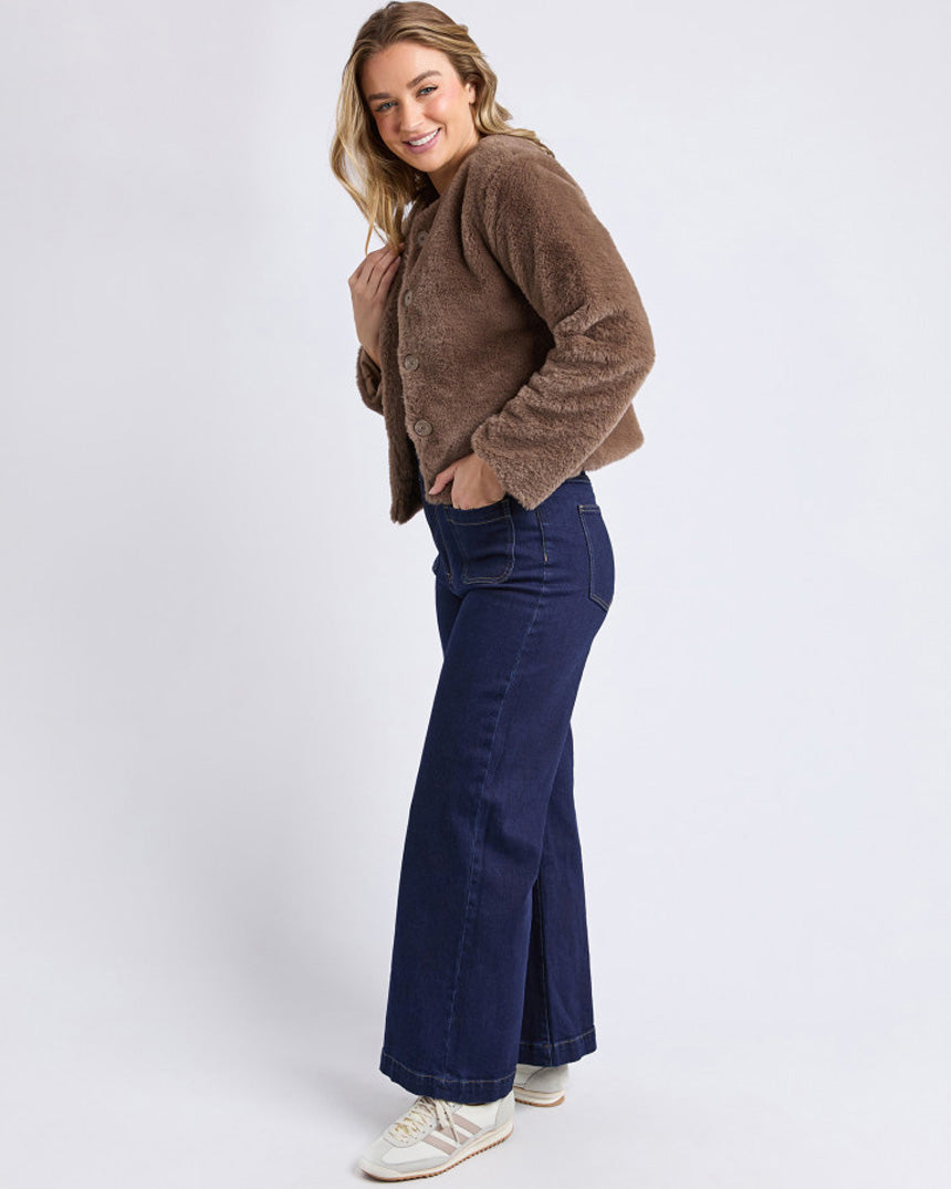 Sofia Fur Jacket Mocha