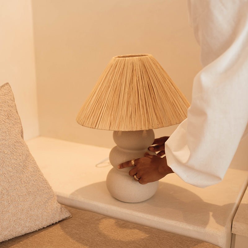 Find Sofia Raffia Table Lamp - Paola & Joy at Bungalow Trading Co.