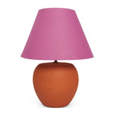 Find Sophie Burnt Pumpkin Lamp with Orchid Shade - PICK UP ONLY - Kip & Co at Bungalow Trading Co.