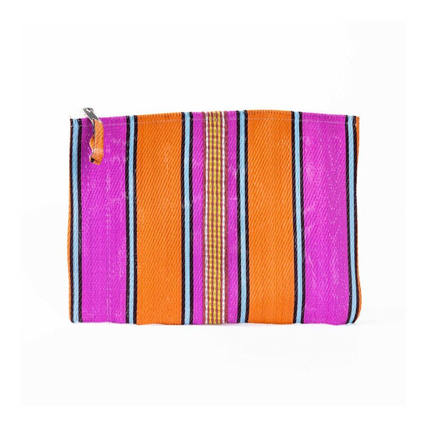 Find St Tropez Orange Fuchsia Large Pouch - Parisian Cool at Bungalow Trading Co.