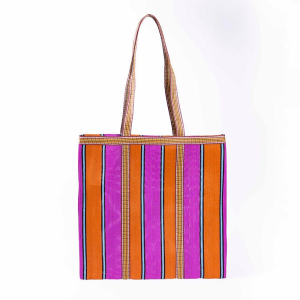 Find St Tropez Orange Fuchsia Tote - Parisian Cool at Bungalow Trading Co.