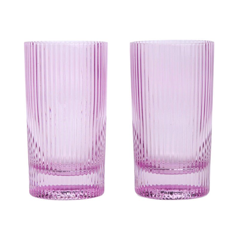 Find Stella Highball Glass Set of 2 Lilac - Designworks at Bungalow Trading Co.