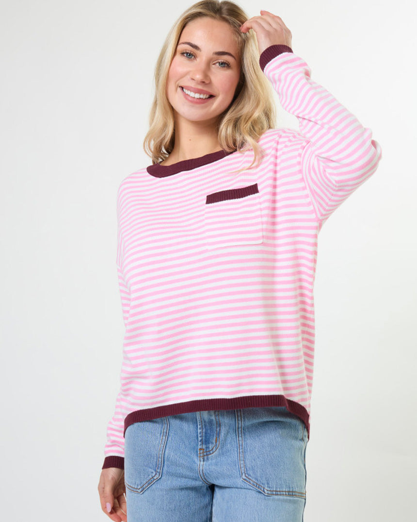 Street Pocket Jumper Strawberry Sangria