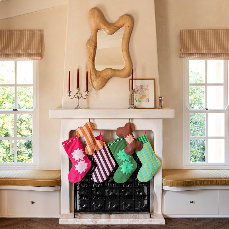 Find Stripe Green Christmas Stocking - Bonnie & Neil at Bungalow Trading Co.