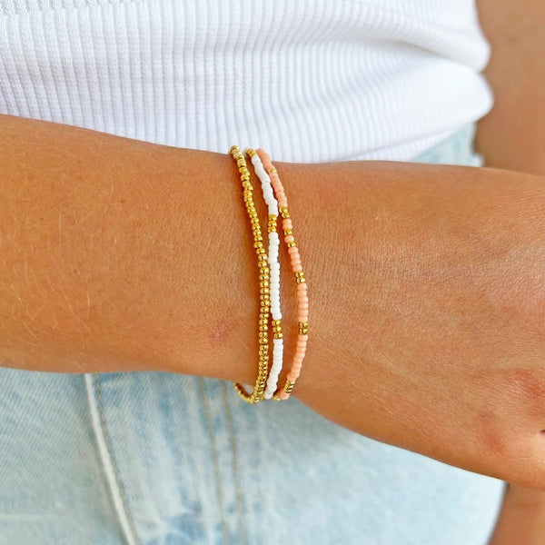 Find Sunny Bracelet Set Coral - Arms of Eve at Bungalow Trading Co.