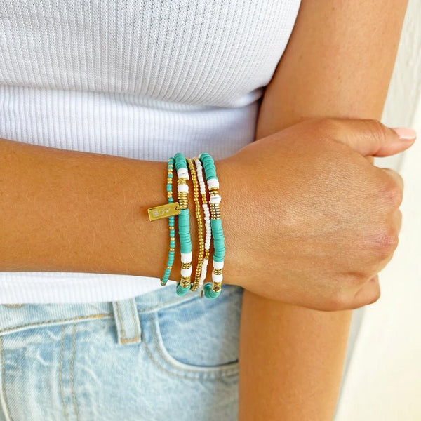 Find Sunny Bracelet Set Ocean - Arms of Eve at Bungalow Trading Co.