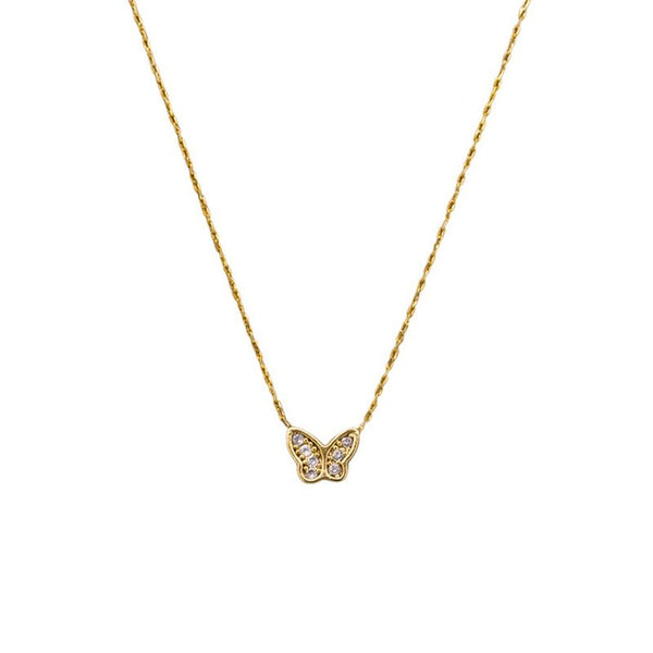 Find Sweet Butterfly Necklace Gold - Tiger Tree at Bungalow Trading Co.