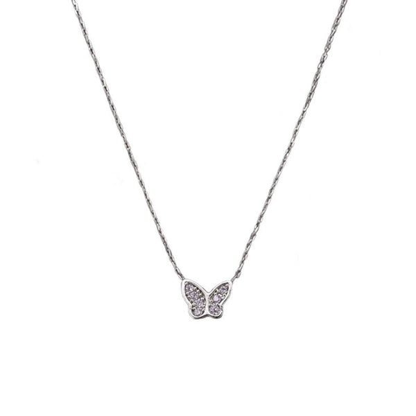 Find Sweet Butterfly Necklace Silver - Tiger Tree at Bungalow Trading Co.