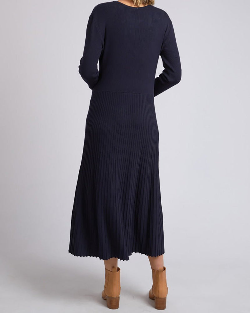 Find Tammy Knit Dress Navy - Elm at Bungalow Trading Co.
