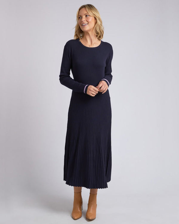 Find Tammy Knit Dress Navy - Elm at Bungalow Trading Co.