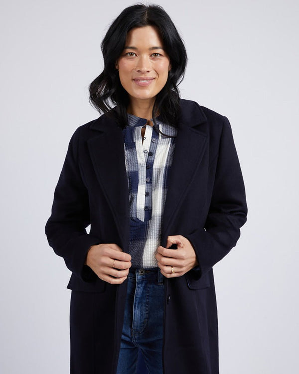 Find Tamsin Coat Navy - Elm at Bungalow Trading Co.