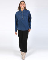 Tessa Denim Half Placket Shirt