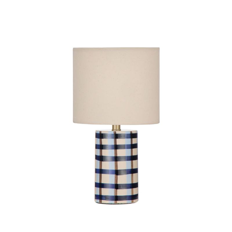 Leni Table Lamp Ivory & Blue