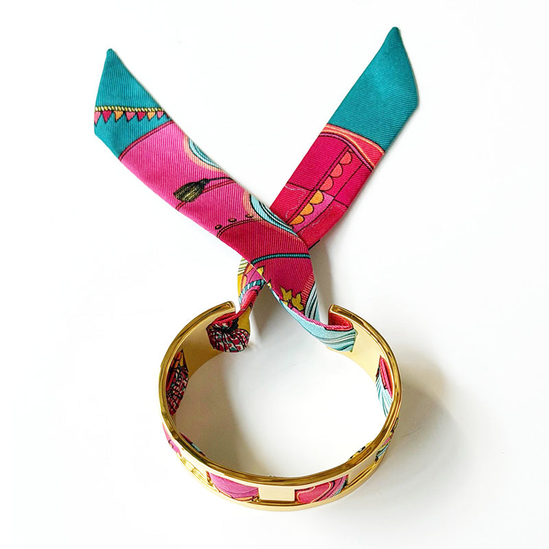 JMA Cuff with 2cm Address Unknown Silk Twill