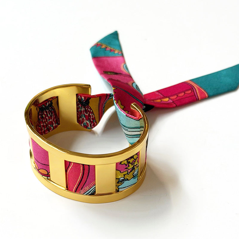 JMA Cuff with 2cm Address Unknown Silk Twill