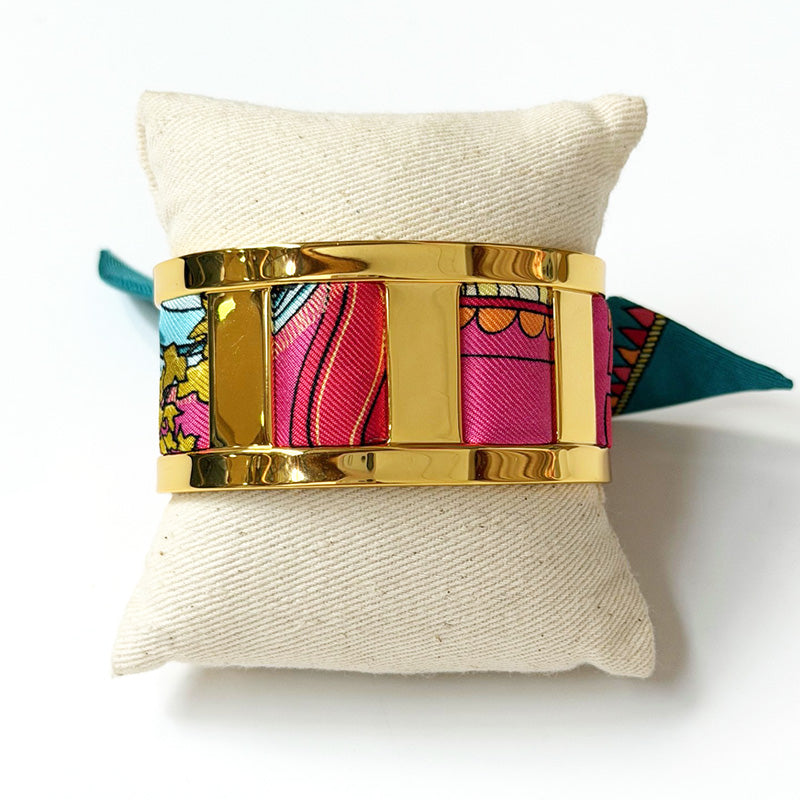 JMA Cuff with 2cm Address Unknown Silk Twill