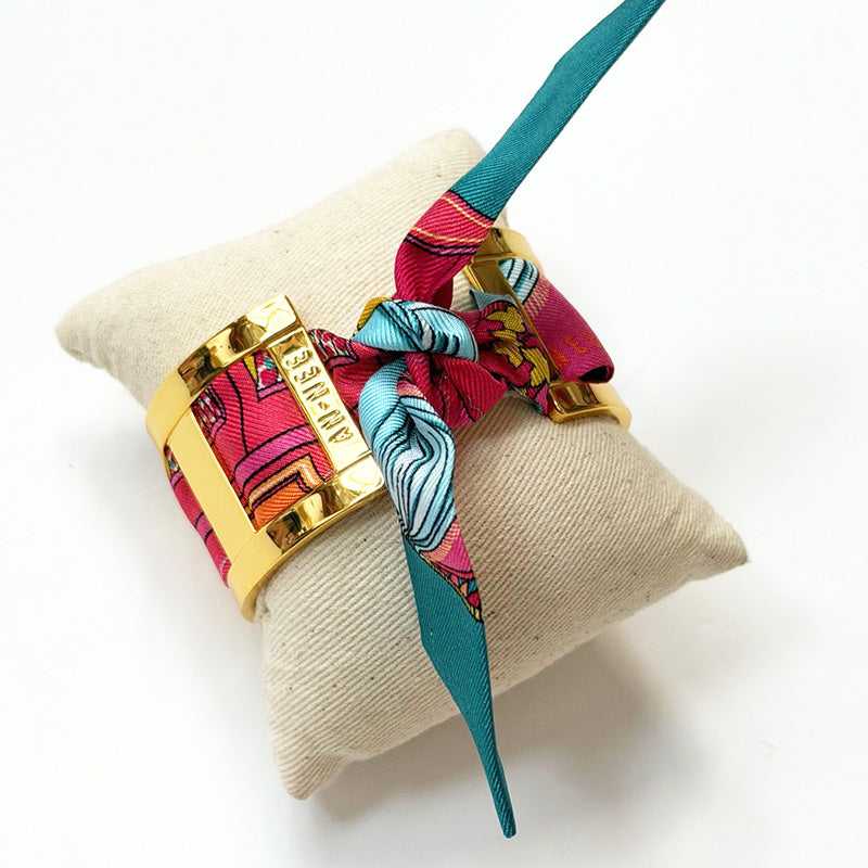 JMA Cuff with 2cm Address Unknown Silk Twill