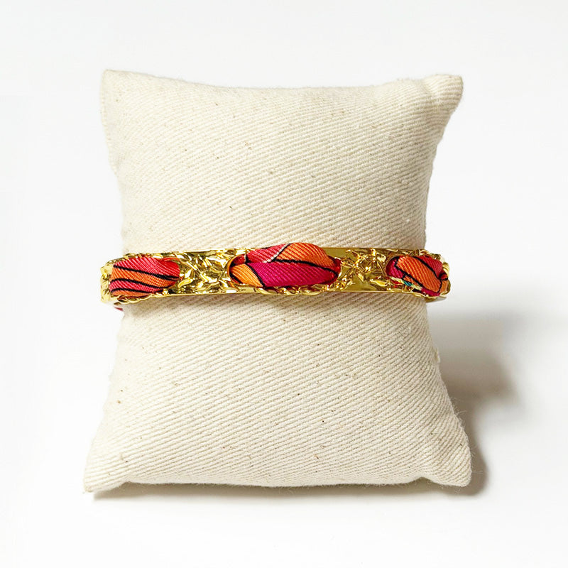 Fairy Gold Bracelet with 1cm Address Unknown Silk Twill