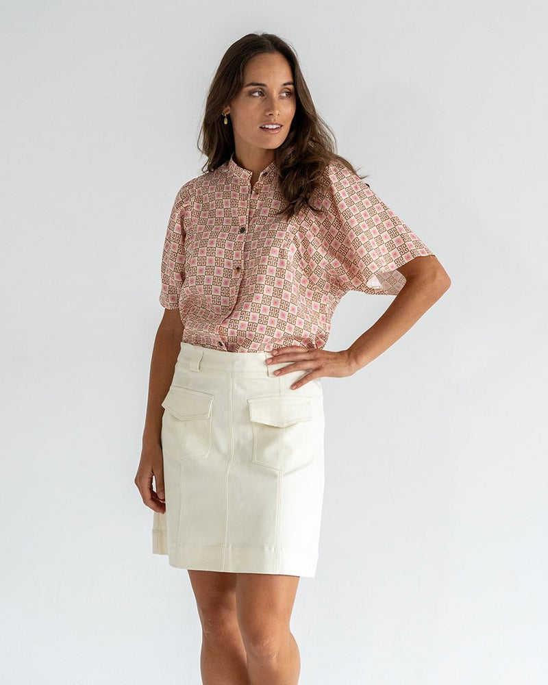 Find Ticino Blouse Geo Floral - Elms + King at Bungalow Trading Co.