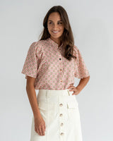 Find Ticino Blouse Geo Floral - Elms + King at Bungalow Trading Co.