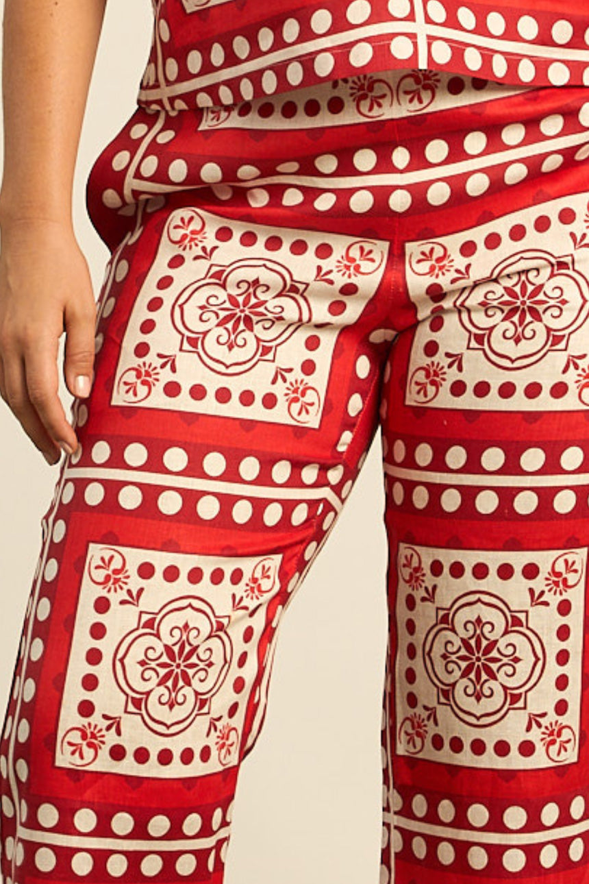 Tide Pant Poppy Scarf