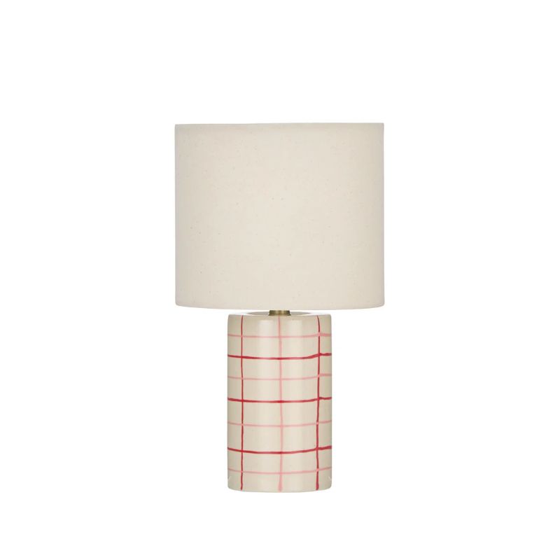 Zadie Table Lamp Ivory &  Red