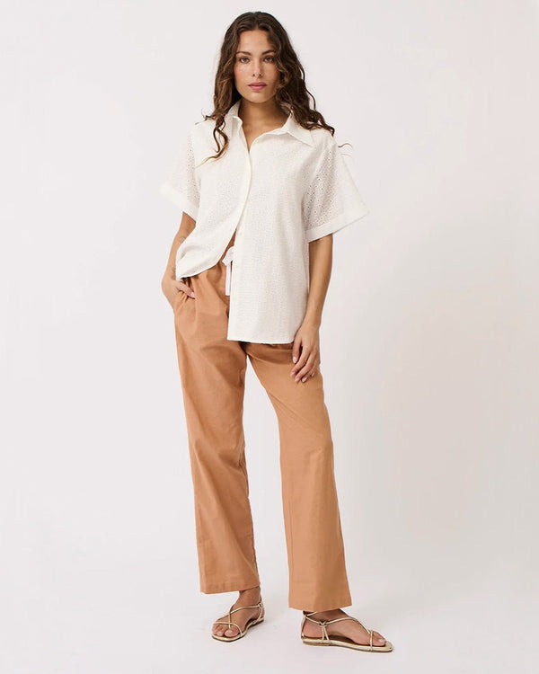 Find Tully Shirt White Broderie - Cartel & Willow at Bungalow Trading Co.