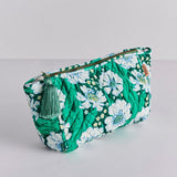 Find Tumbling Flowers Green Velvet Toiletry Bag - Kip & Co at Bungalow Trading Co.