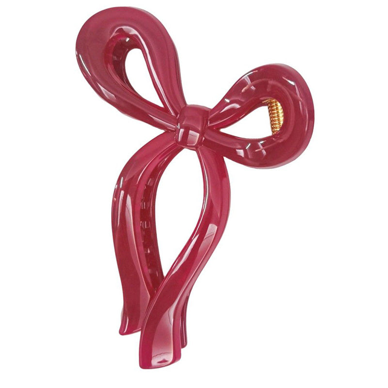 Bow Claw Clip Red