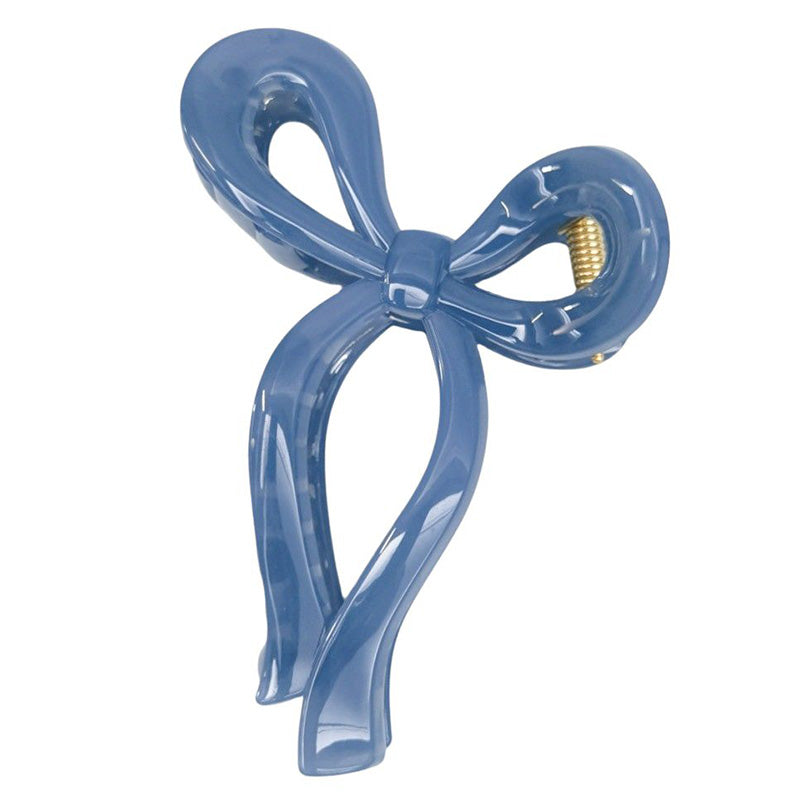 Bow Claw Clip Blue