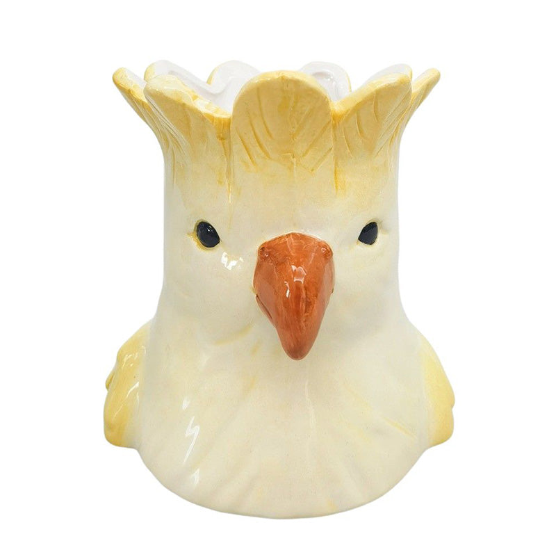 Perdy Parrot Planter/Vase Yellow