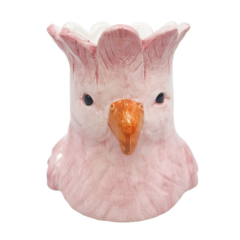 Perdy Parrot Planter/Vase Pink