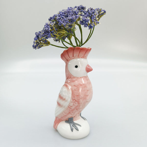 Perdy Parrot Planter/Vase Pink