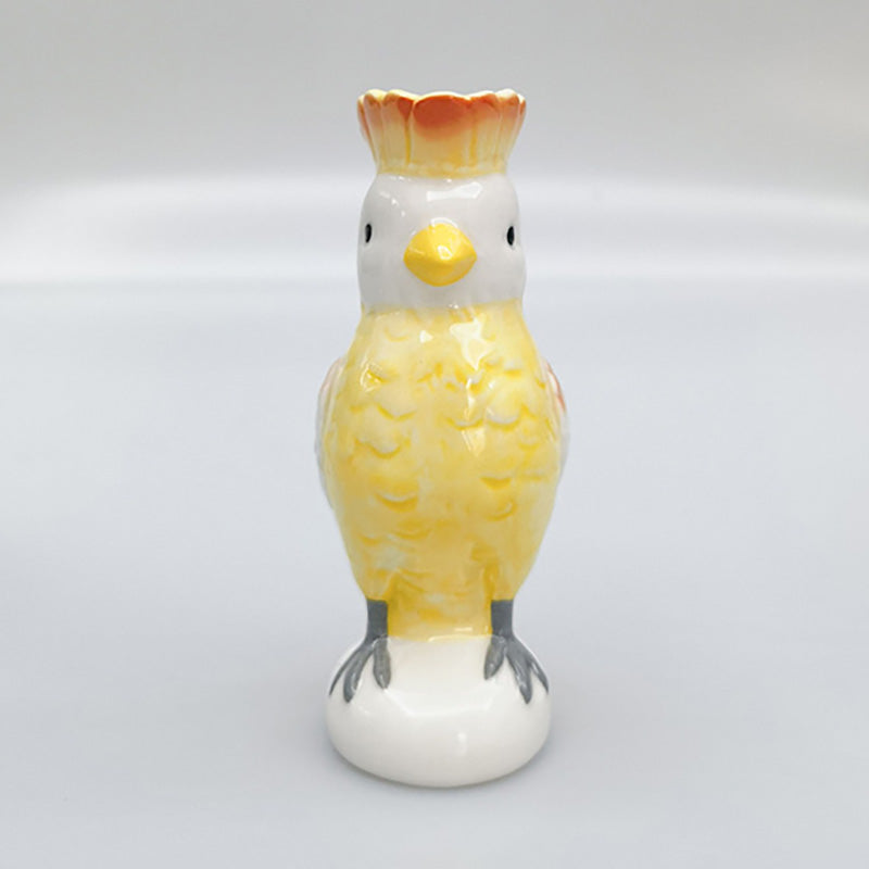 Perdy Parrot Planter/Vase Yellow