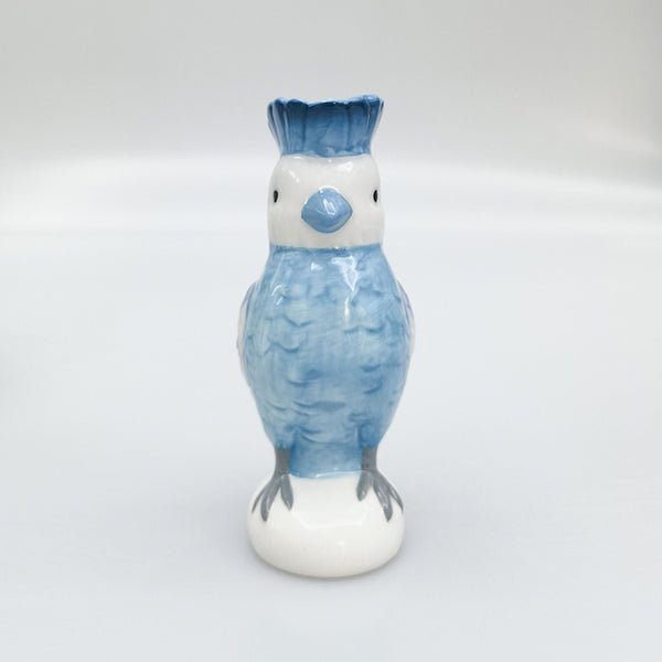 Perdy Parrot Planter/Vase Blue