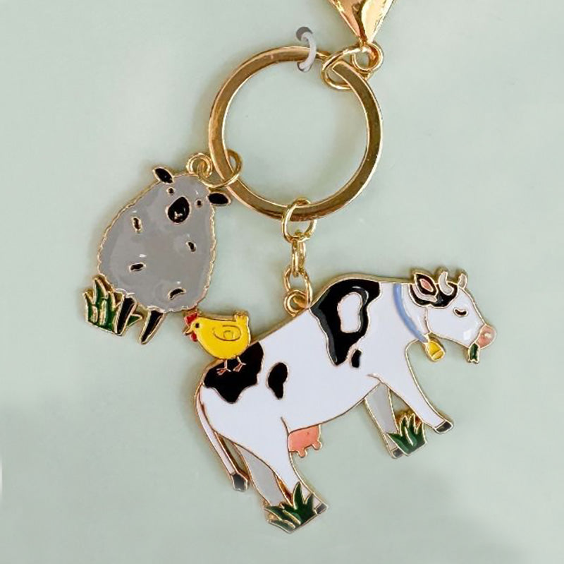 Farmyard Keyring Bag Charm