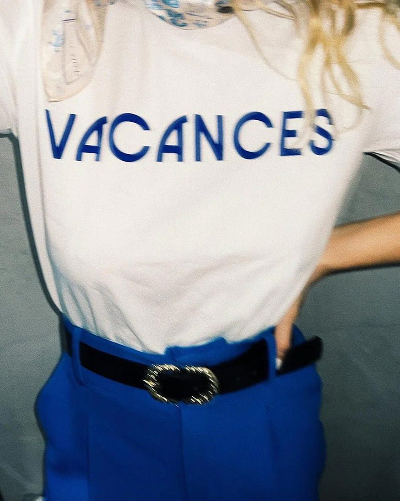 Find Vacances Blue T Shirt - Little Palma at Bungalow Trading Co.